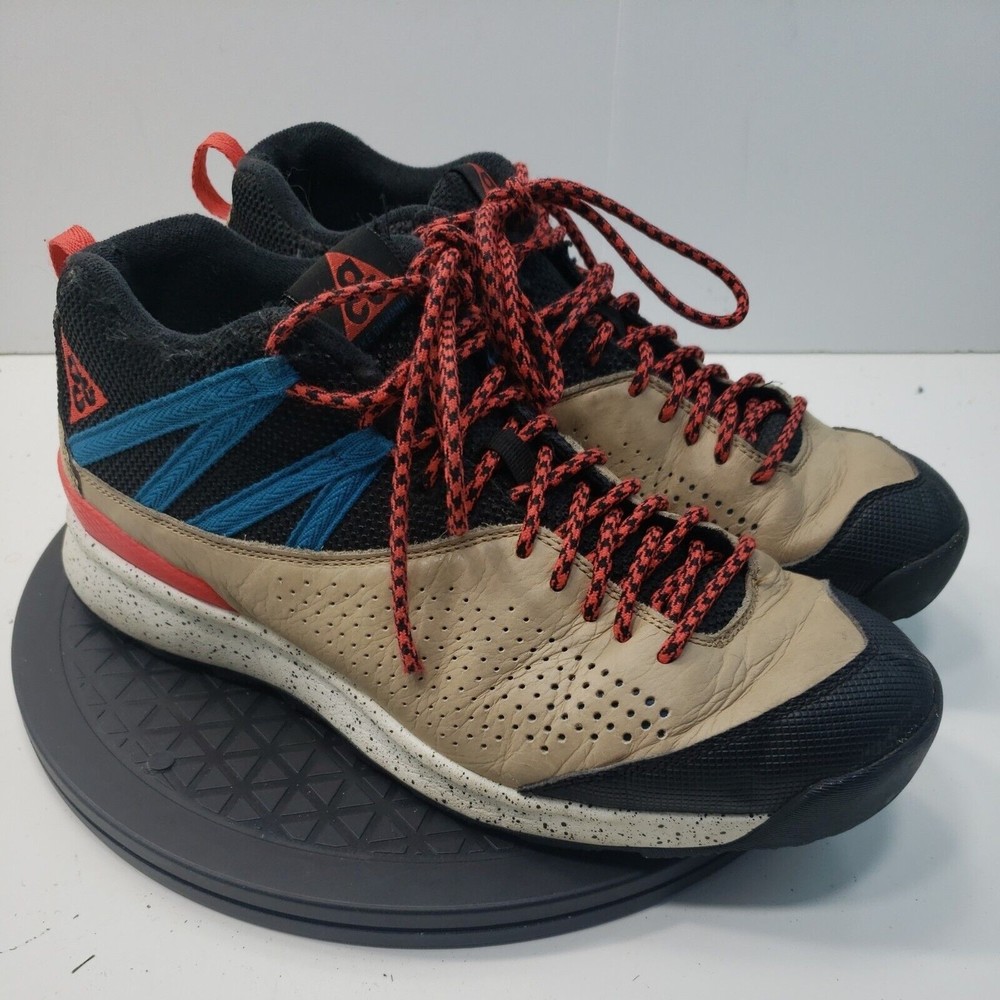 Men's Nike ACG Okwahn 2 Desert Habanero Red Hiking trail Shoes Sz 9.5 525367-200